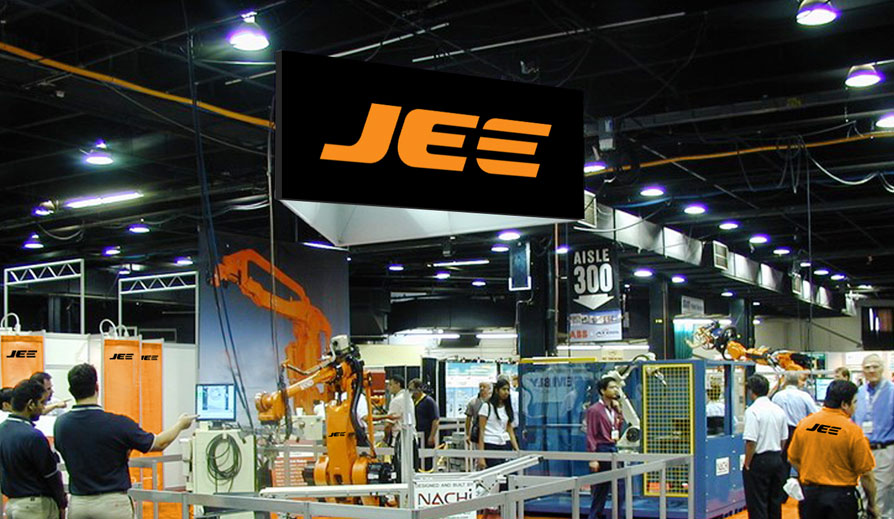 制博会-巨一自动化的展位设计效果图，制作工厂施工图